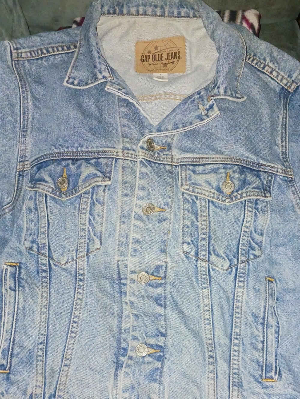 VINTAGE GAP BLUE JEAN - denim jacket sz SM
